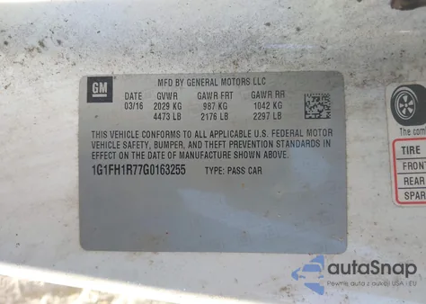 2016 Chevrolet Camaro 2Ss from USA, damaged, VIN 1G1FH1R77G0163255